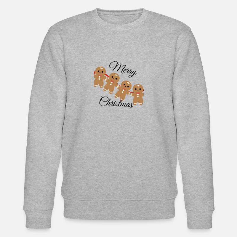 Weihnachtsfreude Lebkuchenmann - Stanley/Stella Unisex Bio-Sweatshirt CHANGER  - Grau meliert