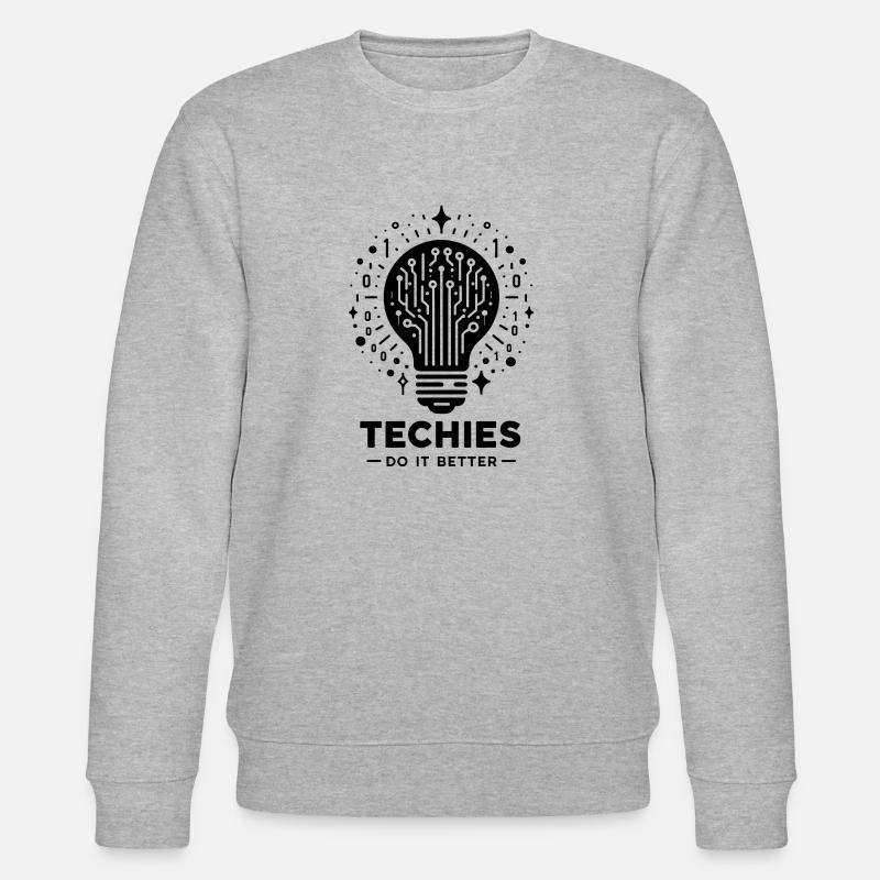 Techies machen IT besser - Stanley/Stella Unisex Bio-Sweatshirt CHANGER  - Grau meliert