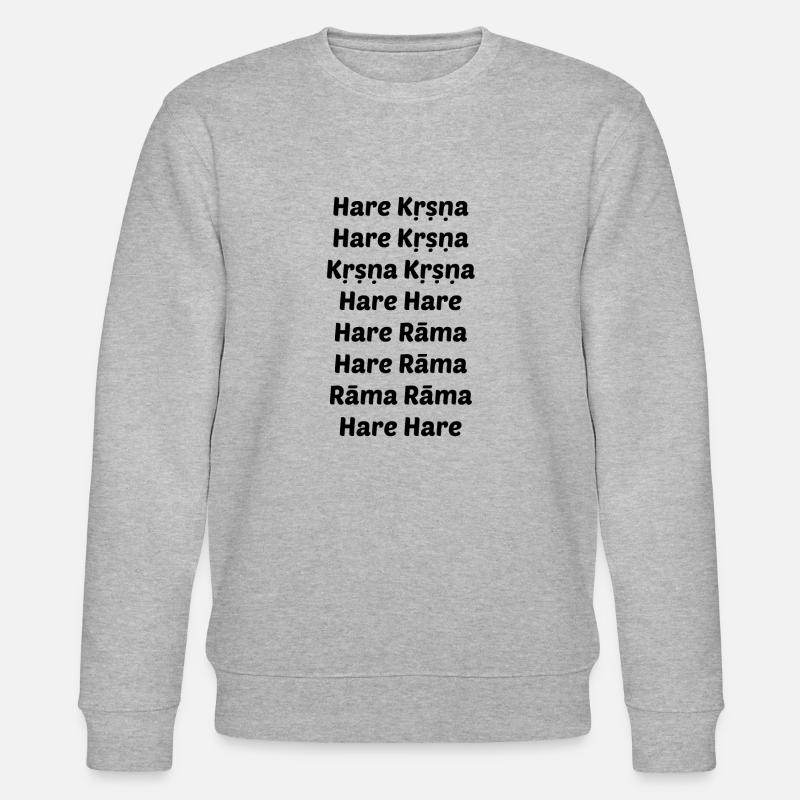 Hare Kishna - Maha Mantra - Stanley/Stella Unisex Bio-Sweatshirt CHANGER  - Grau meliert