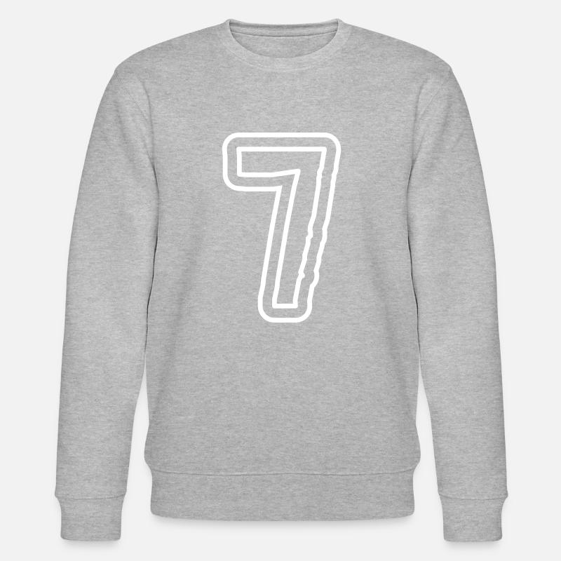 7 Zahl symbol - Stanley/Stella Unisex Bio-Sweatshirt CHANGER  - Grau meliert