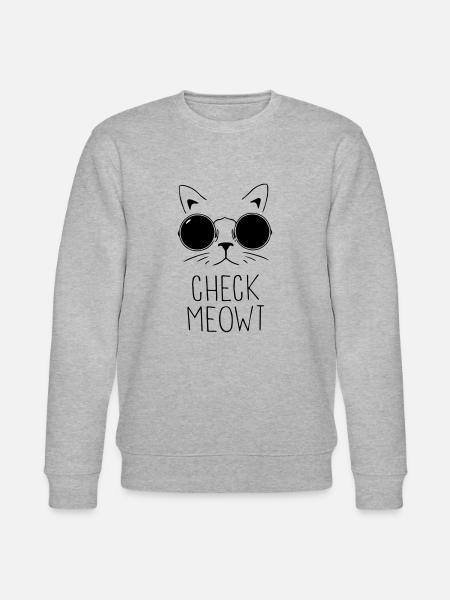 Funny shirt: Check MEOWT - Stanley/Stella CHANGER Unisex Organic Sweatshirt - heather grey
