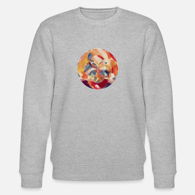 Abstract Circle - Stanley/Stella Unisex Bio-Sweatshirt CHANGER  - Grau meliert