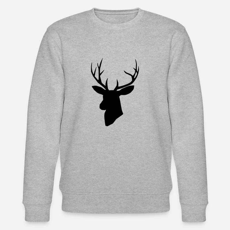 Deer vector - Stanley/Stella CHANGER Unisex Organic Sweatshirt - heather grey