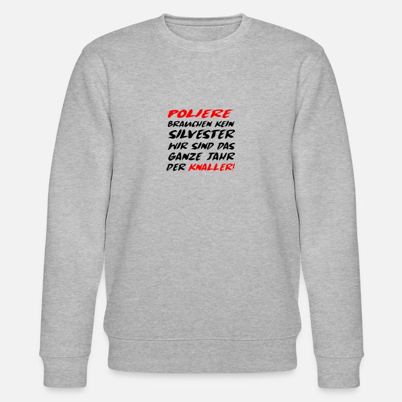Polier Baustelle Geschenkidee - Stanley/Stella Unisex Bio-Sweatshirt CHANGER  - Grau meliert