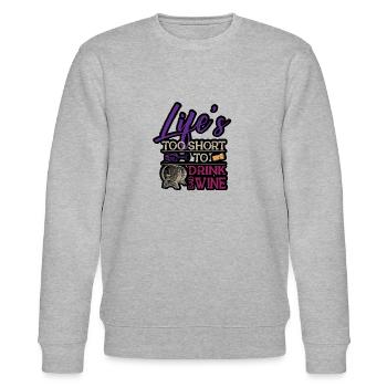 Winzer Wein Spruch für Weinliebhaber - Stanley/Stella Unisex Bio-Sweatshirt CHANGER  - Grau meliert - Vorne - Nik (191cm) & Marisol (170cm)