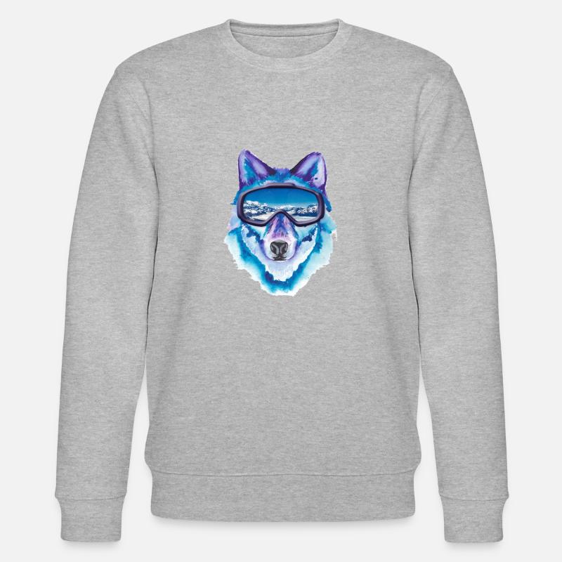 Ski Husky - Stanley/Stella Unisex Bio-Sweatshirt CHANGER  - Grau meliert