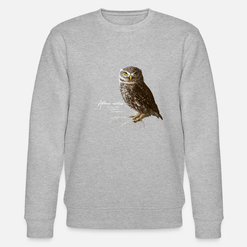 Steinkauz - Eule - Stanley/Stella Unisex Bio-Sweatshirt CHANGER  - Grau meliert