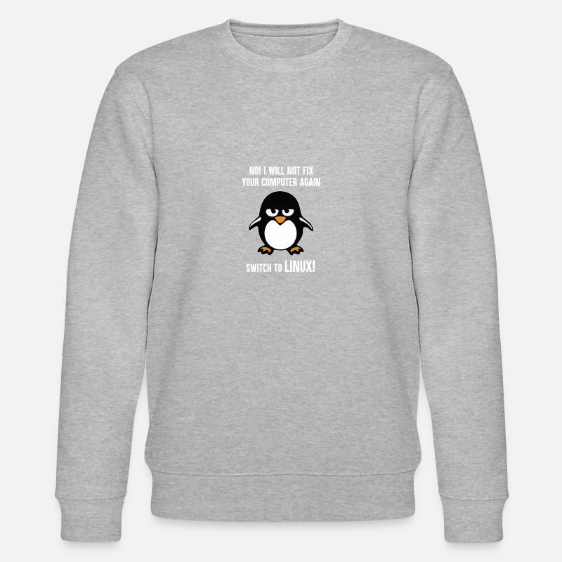 Programmation cadeau informatique · Linux - Sweat bio CHANGER Stanley/Stella Unisexe - gris chiné