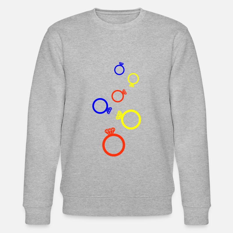 Eheringe Bunt - Stanley/Stella Unisex Bio-Sweatshirt CHANGER  - Grau meliert
