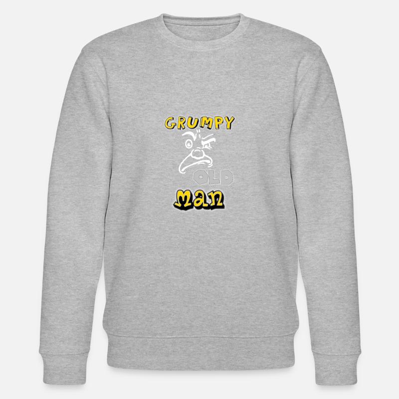 grumpy old man - Stanley/Stella CHANGER Unisex Organic Sweatshirt - heather grey