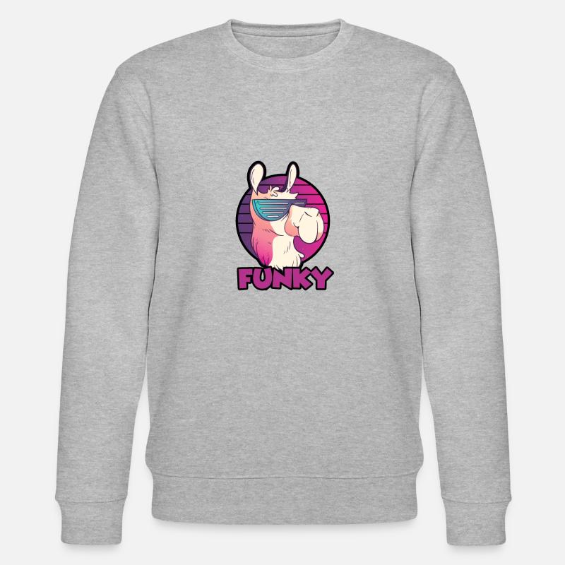 Funky - cooler Lama - Stanley/Stella Unisex Bio-Sweatshirt CHANGER  - Grau meliert