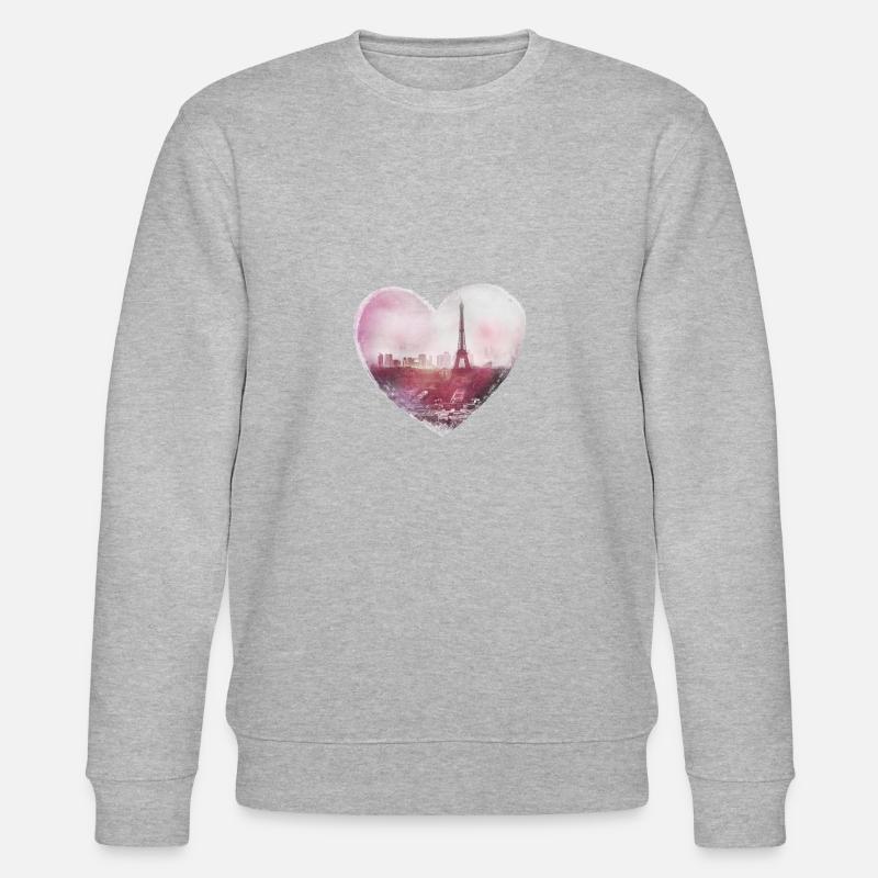 Paris - Stanley/Stella Unisex Bio-Sweatshirt CHANGER  - Grau meliert