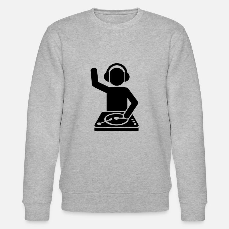 DJ Spruch Geschenk Techno Rave - Stanley/Stella Unisex Bio-Sweatshirt CHANGER  - Grau meliert