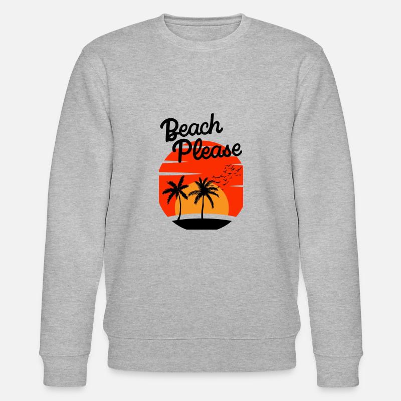 Beach Please - Chemise Palm Sunset - Sweat bio CHANGER Stanley/Stella Unisexe - gris chiné