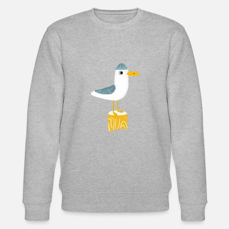 Möwe "Knut" - Stanley/Stella Unisex Bio-Sweatshirt CHANGER  - Grau meliert