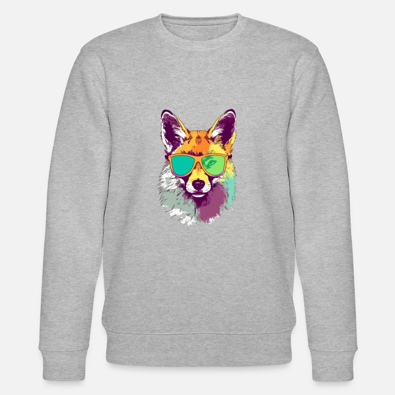 Rhas der Kojote - Stanley/Stella Unisex Bio-Sweatshirt CHANGER  - Grau meliert