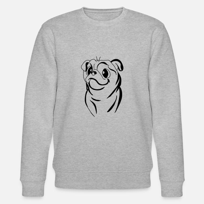 mops Fan - Stanley/Stella Unisex Bio-Sweatshirt CHANGER  - Grau meliert