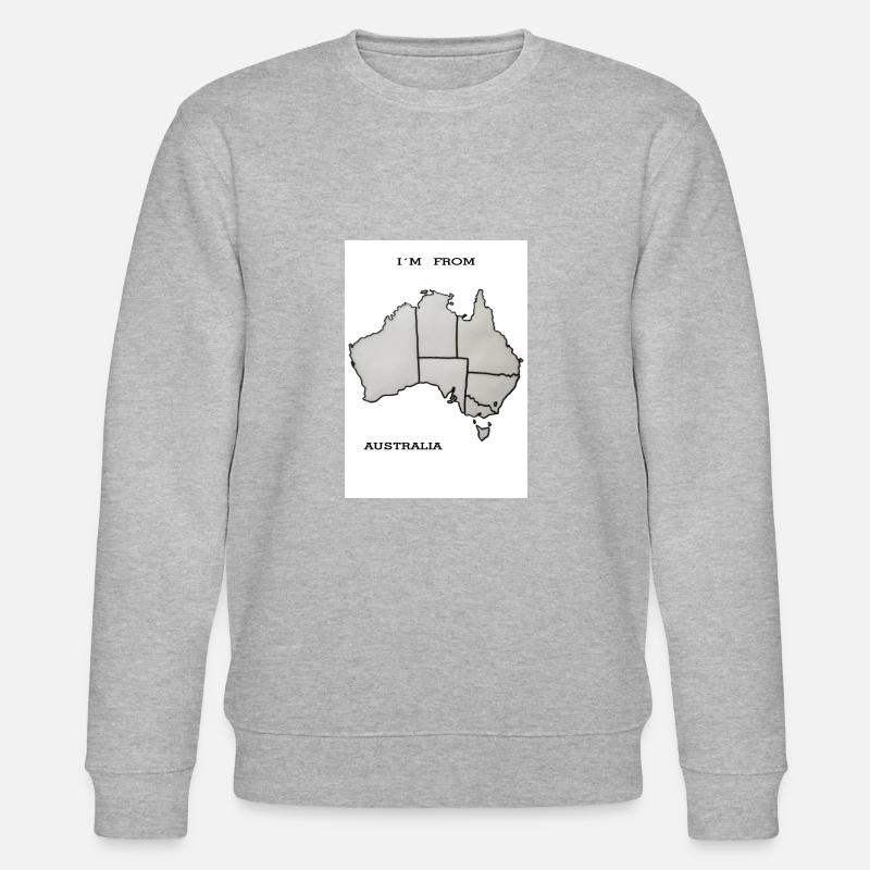 I'm from Australia-Slogan - Stanley/Stella Unisex Bio-Sweatshirt CHANGER  - Grau meliert
