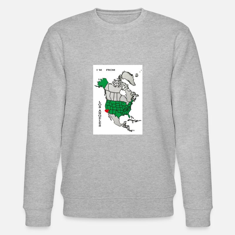 I´m from Los Angeles-Slogan - Stanley/Stella Unisex Bio-Sweatshirt CHANGER  - Grau meliert