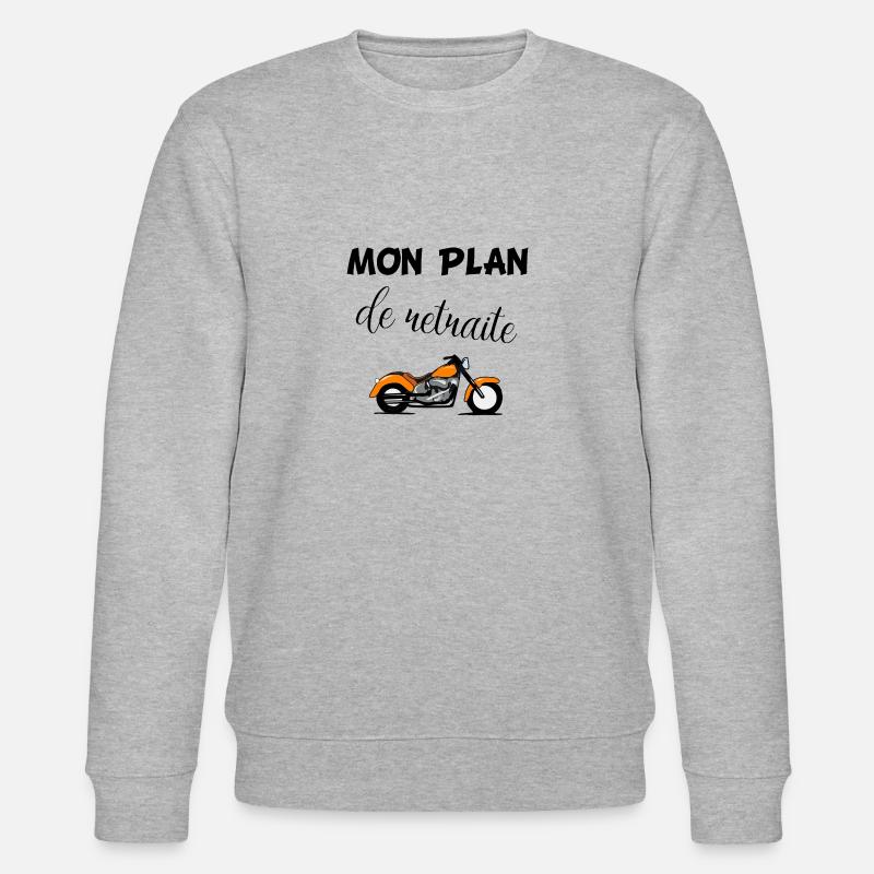 Mon plan de retraite (moto) - Sweat bio CHANGER Stanley/Stella Unisexe - gris chiné