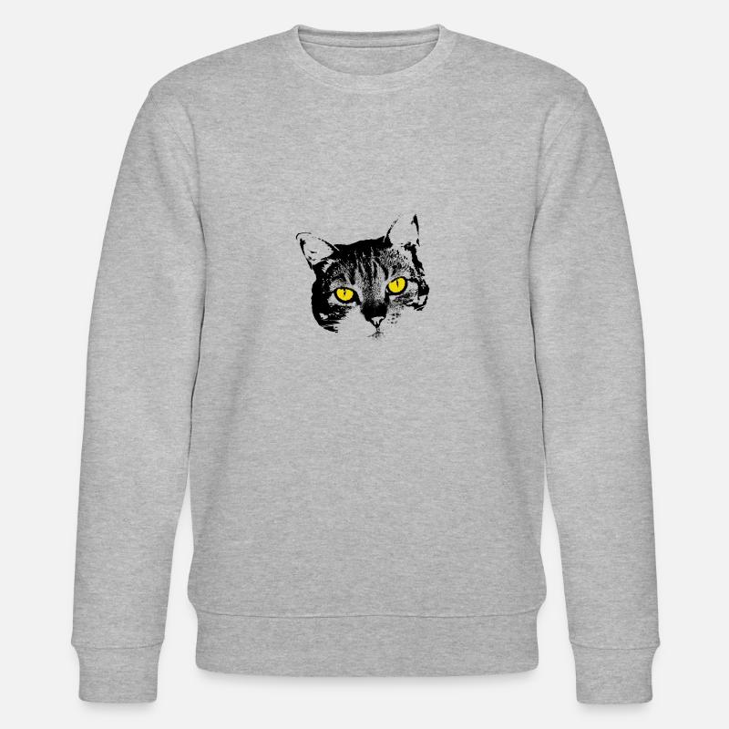 Katze - Stanley/Stella Unisex Bio-Sweatshirt CHANGER  - Grau meliert