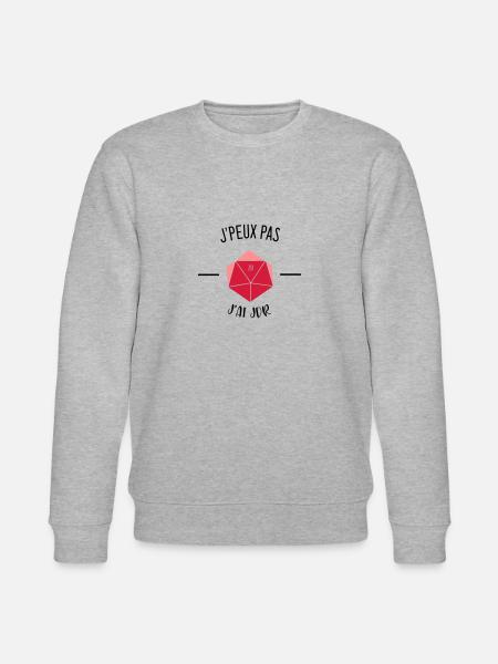 J'peux pas, j'ai jdr - Sweat bio CHANGER Stanley/Stella Unisexe - gris chiné