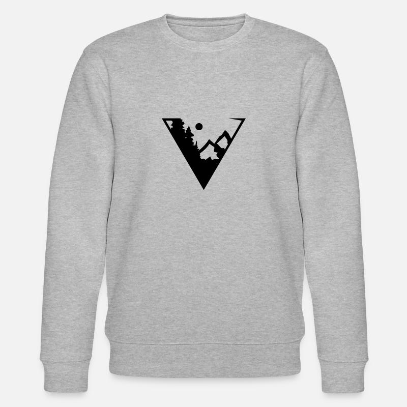 Adler Hawk arquila Mountain Triangle - Stanley/Stella CHANGER Unisex Organic Sweatshirt - heather grey