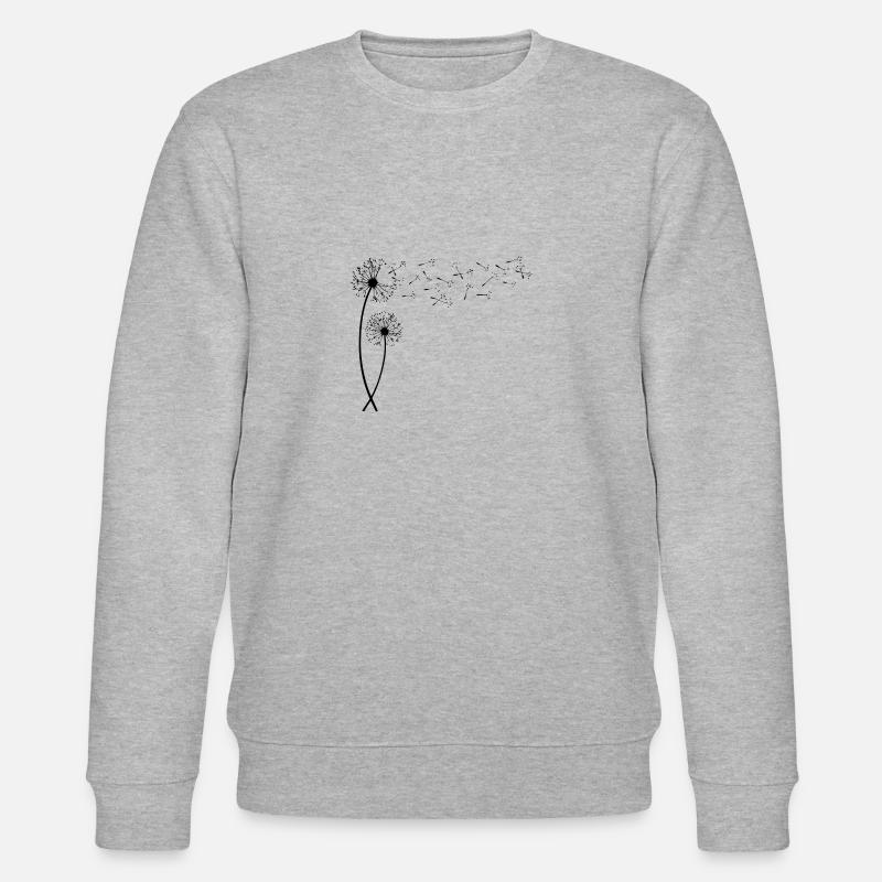 Pusteblume mit fliegenden Samen. Geschenk - Stanley/Stella Unisex Bio-Sweatshirt CHANGER - Grau meliert
