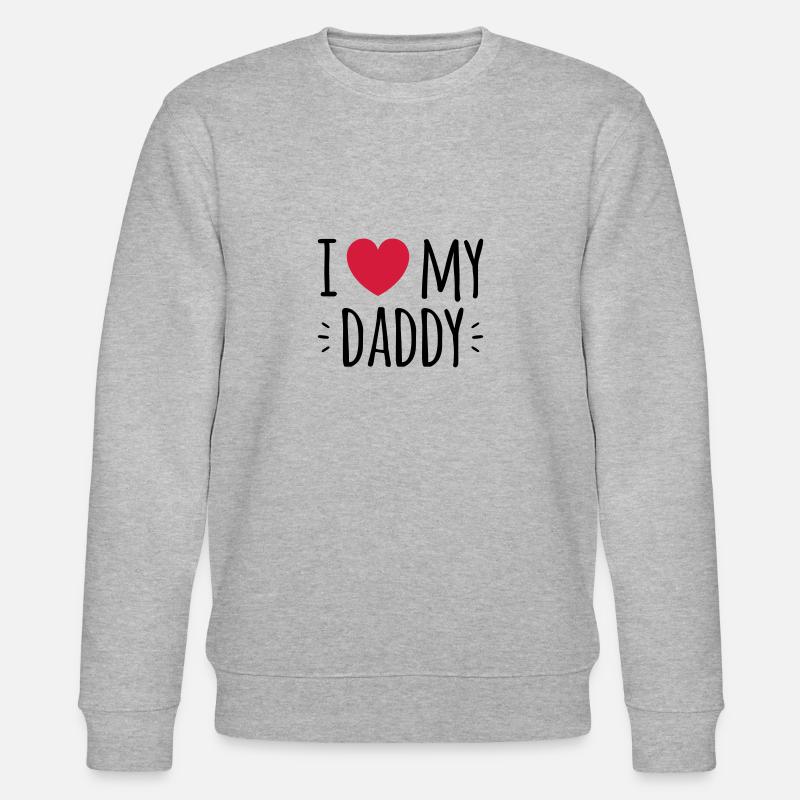 i love my daddy - Stanley/Stella Unisex Bio-Sweatshirt CHANGER  - Grau meliert
