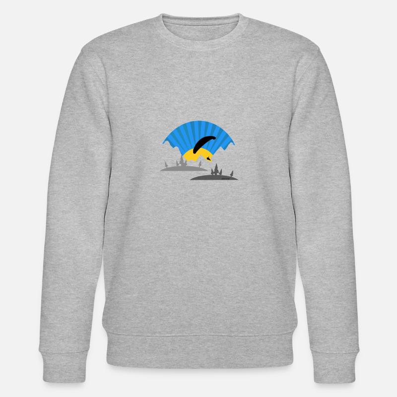 Gleitschirm Pilot Paragliding Leidenschaft - Stanley/Stella Unisex Bio-Sweatshirt CHANGER  - Grau meliert