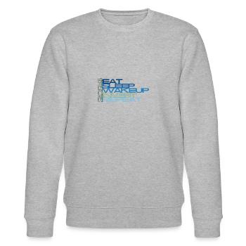 vorsätze 2024 - Stanley/Stella Unisex Bio-Sweatshirt CHANGER  - Grau meliert - Vorne - Nik (191cm) & Marisol (170cm)