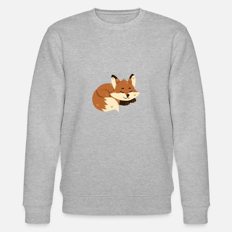 Fuchs schläft - Stanley/Stella Unisex Bio-Sweatshirt CHANGER - Grau meliert