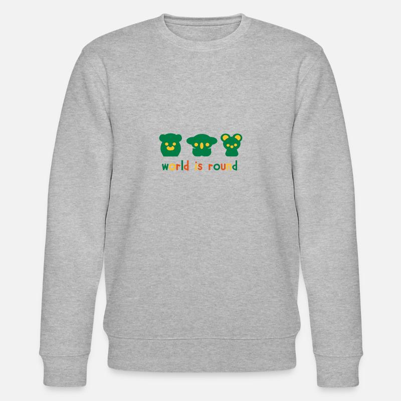 Weltumrunder Comicbären - Stanley/Stella Unisex Bio-Sweatshirt CHANGER  - Grau meliert