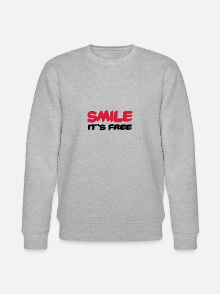 Smile It's free - Stanley/Stella CHANGER Unisex Organic Sweatshirt - heather grey