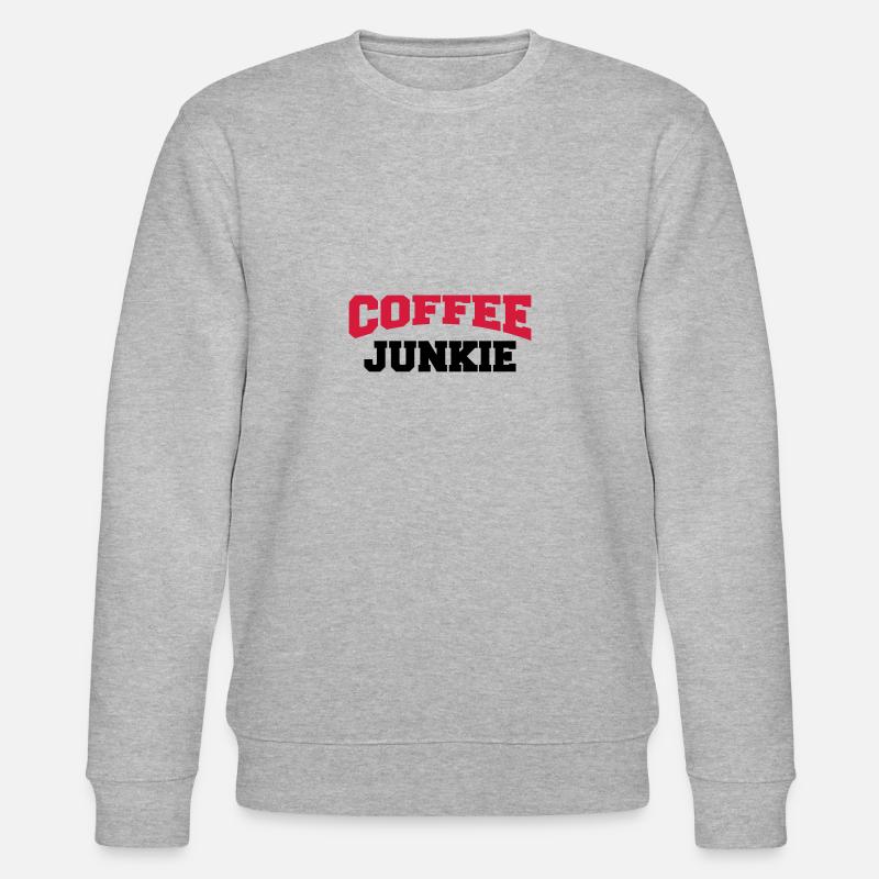 Coffee Junkie - Stanley/Stella Unisex Bio-Sweatshirt CHANGER  - Grau meliert