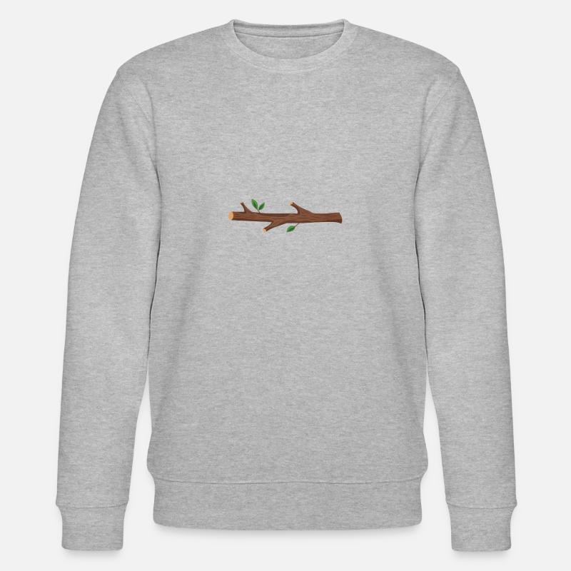 Branche simple couchée brune - Sweat bio CHANGER Stanley/Stella Unisexe - gris chiné