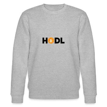 Bitcoin Plan B BTC Satoshi Crypto Hodl Maximaliste - Sweat bio CHANGER Stanley/Stella Unisexe - gris chiné - Devant - Nik (191cm) & Marisol (170cm)