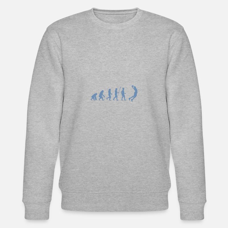basketball Evolution - Basketballer beim Dunking - Stanley/Stella Unisex Bio-Sweatshirt CHANGER  - Grau meliert