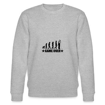 Junggesellenabschied - Stanley/Stella Unisex Bio-Sweatshirt CHANGER  - Grau meliert - Vorne - Nik (191cm) & Marisol (170cm)