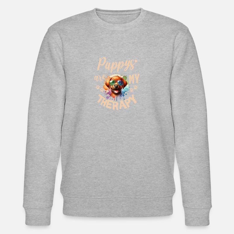 Rhodesian Ridgeback Aquarell Design - Stanley/Stella Unisex Bio-Sweatshirt CHANGER  - Grau meliert