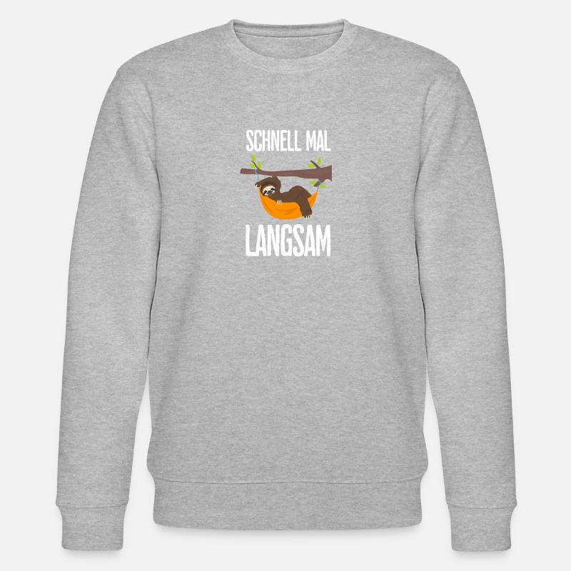Sloth Office Late Riser Gift - Stanley/Stella CHANGER Unisex Organic Sweatshirt - heather grey
