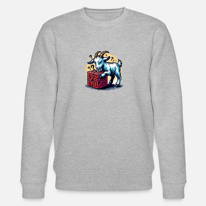 Cool goats solves puzzles - Stanley/Stella CHANGER Unisex Organic Sweatshirt - heather grey