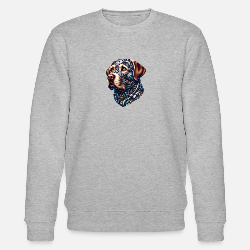 Labrador Retriever Android Design - Stanley/Stella Unisex Bio-Sweatshirt CHANGER  - Grau meliert