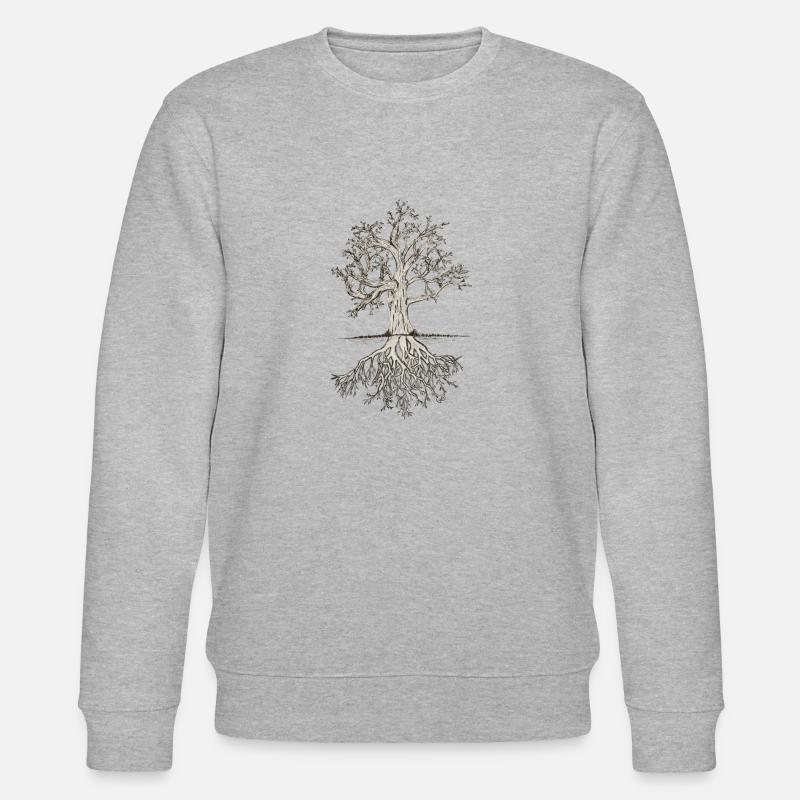 Knorriger Baum - Stanley/Stella Unisex Bio-Sweatshirt CHANGER - Grau meliert