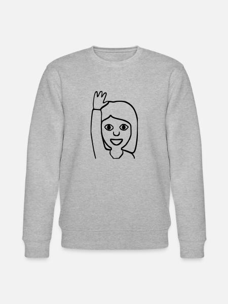 Emoji greetings - Stanley/Stella CHANGER Unisex Organic Sweatshirt - heather grey