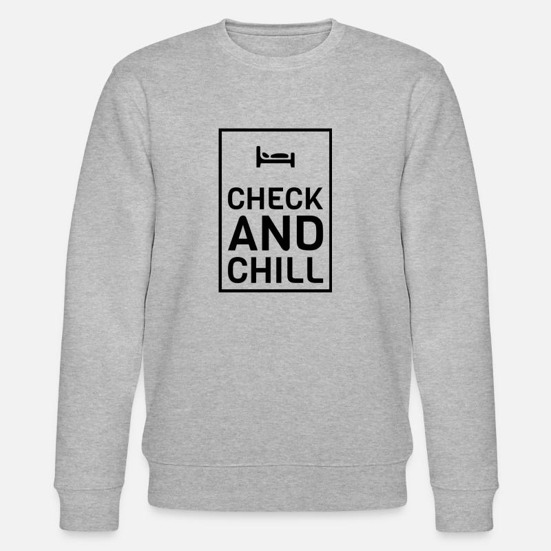 CNC BLACK logo large - Stanley/Stella Unisex Bio-Sweatshirt CHANGER  - Grau meliert
