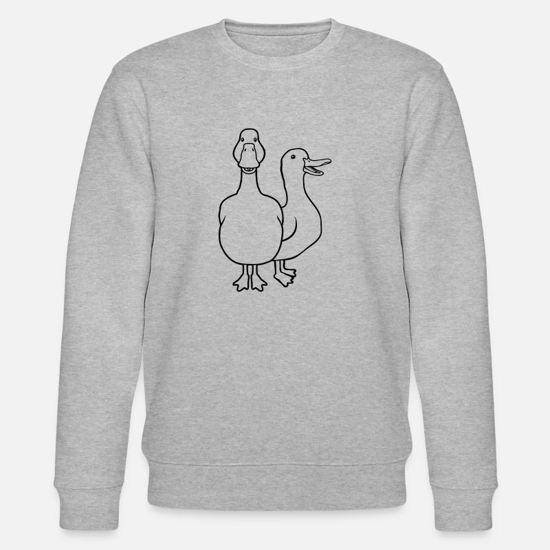 Team süße Gänse Freunde - Stanley/Stella Unisex Bio-Sweatshirt CHANGER  - Grau meliert