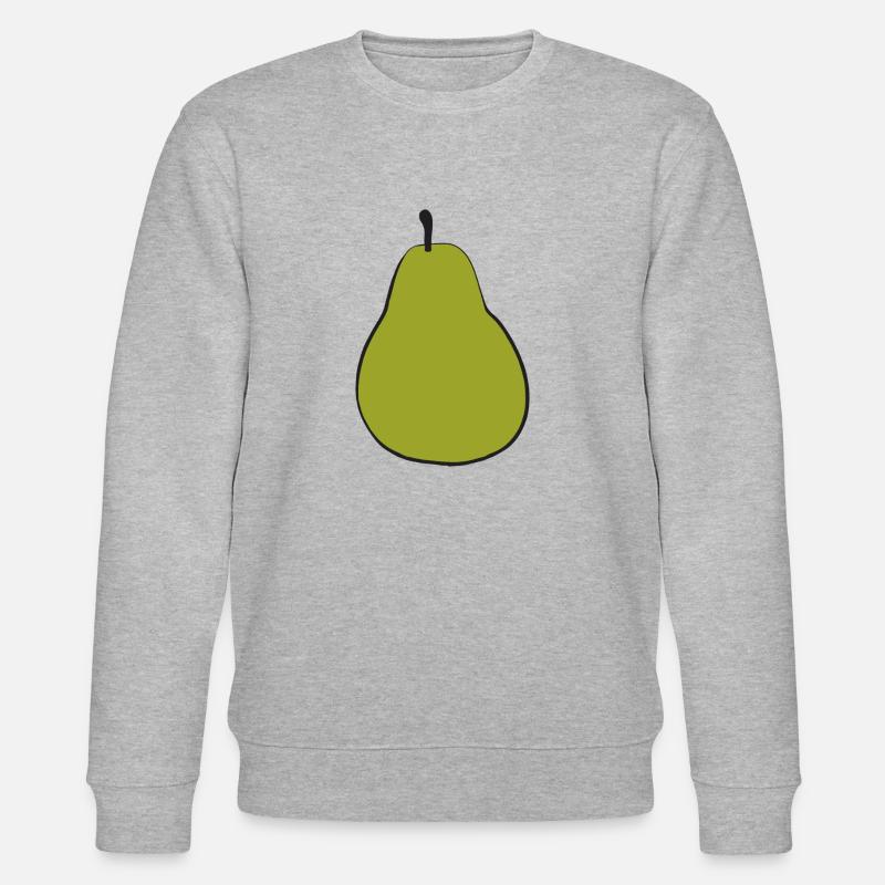 Birne Illustration Geschenkidee - Stanley/Stella Unisex Bio-Sweatshirt CHANGER  - Grau meliert