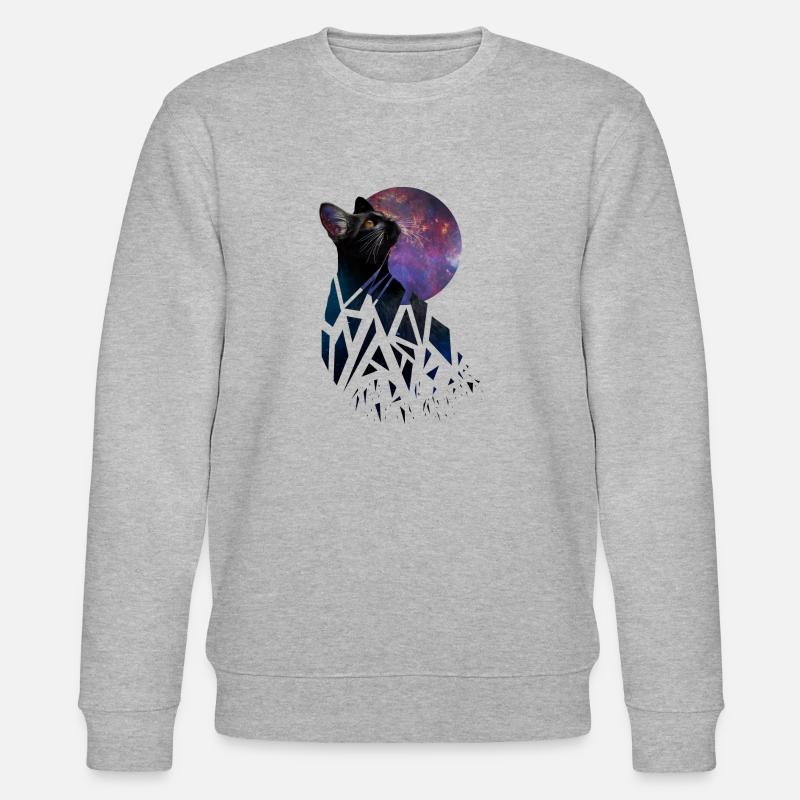 Space Cat - Space Animals Serie - Stanley/Stella Unisex Bio-Sweatshirt CHANGER  - Grau meliert