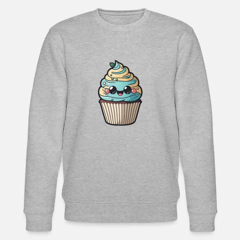 Cute Cupcake Muffin - Stanley/Stella Unisex Bio-Sweatshirt CHANGER  - Grau meliert